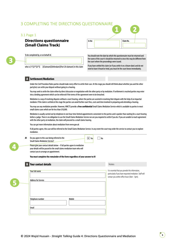 Load image into Gallery viewer, Small Claims Court 4: Directions Questionnaire and Mediation
